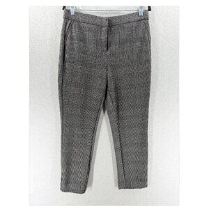 Banana Republic Ponte Pants Womens 8 Black Gray Ankle Slim Leg Career Office